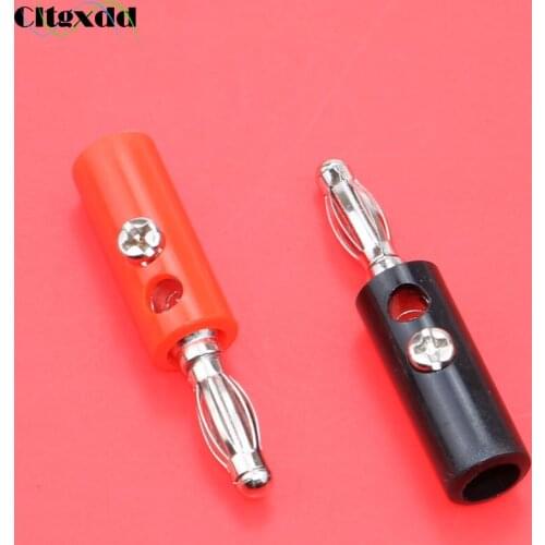 Cltgxdd 2pcs Banana Plug 4mm Audio Speaker Screw Banana Plugs Connectors 4mm