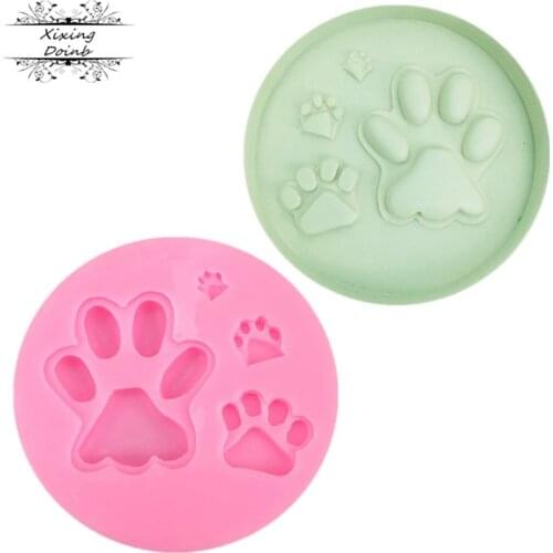 DIY cat dog claw shape silicone mold biscuit chocolate mold cake decoration tool