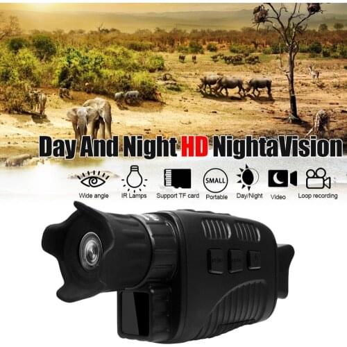 Night Vision Telescope 300m Full Black Night Vision Device 10x Magnifying Glass Daytime Single Telescope Camping Equipment