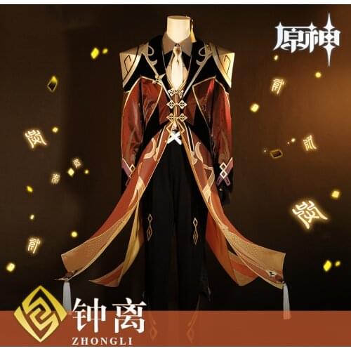 Anime Game Genshin Impact Liyue Harbor Zhongli Game Suit Uniform Gorgeous Outfit Cosplay Costume Halloween Men FreeShipping 2020