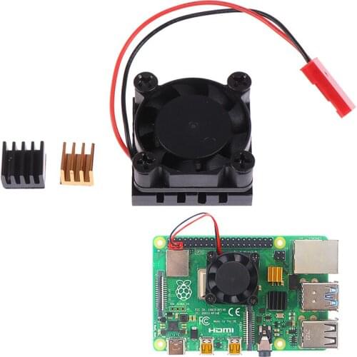 Universal Fan Cooler Module Square Cooling Fan With Heatsink Cooler Kit Copper Aluminum Cooling Pad For Raspberry Pi 4 /3/2