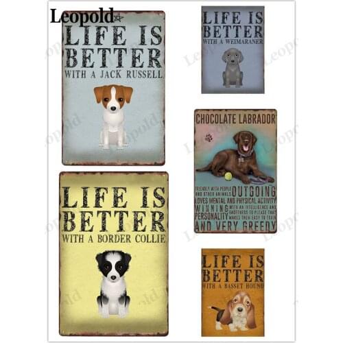 Retro Pet Dog Metal Poster Cat Tin Plate Dalmatian Letter Plate Wall Art Bar Pub Cafe Home Wall Decoration 20X30Cm