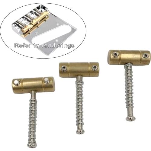 3PCS Vintage Brass Guitar Saddles for 6-String Style Guitar Parts Musical Instruments Guitar Bass Part