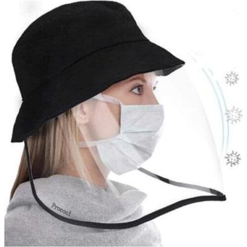 Anti-saliva Anti-fog Protection Wind Dust Sunscreen UV Shade Fisherman Hat/ Full Face Protective Bucket Cap with Block Screen