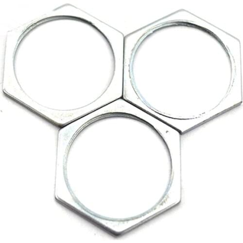 10pcs M18-M30 white zinc hexagon thin fine teeth nuts outer hex flat lock nut GB808 3mm-5mm thick