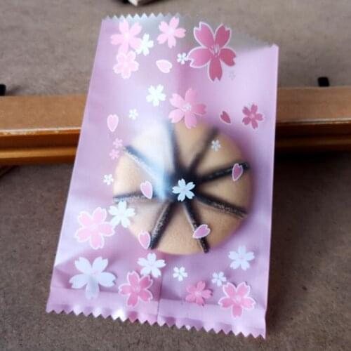 100pcs Bags Baking Plastic Gifts Packaging Pouches Birthday Wedding Party Bakery Cookies Snack Biscuit Candy Popcorn Pouches