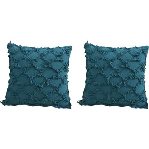 Practical Pillowcase 2 Pieces of 45X45 cm Soft Decorative Pillowcase Texture Cushion Cover Bed Sofa Pillowcase