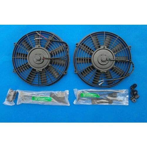 2 x 9" 9 inch NEW Universal Electric Radiator COOLING Fan + mounting kit