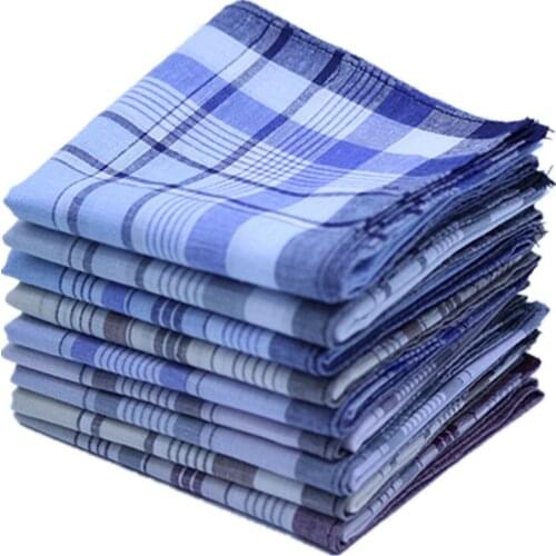 5pc Lot Men Striped Plaid Square Handkerchiefs Classic Pocket Pocket Handkerchief Wedding Party Cotton Towel 38x38cm Random