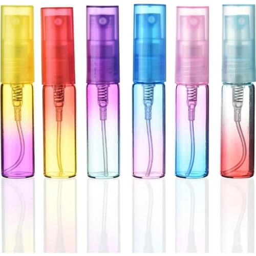 6pcs/lot 4ml 8ml Mini Refillable Portable Sample Perfume Glass Travel Empty Spray Atomizer Bottles Cosmetic Packaging Container