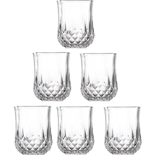 6 Pcs Beer Mug Sturdy Scratch-resistant Glass Lead-free Wine Glass for Home
