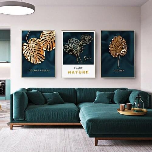 Abstract Rose Gold Cactus Posters And Prints Wall Art Canvas Painting Nordic Decoration Wall Pictures For Living Room Home Decor