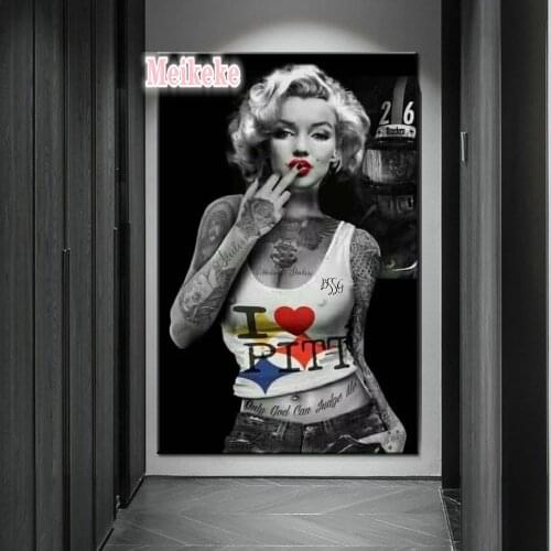 NEW Full 5D DIY Diamond Painting "Marilyn Monroe Actress " Cross Stitch Diamond Embroidery Mosaic Home Wall Decor Gift
