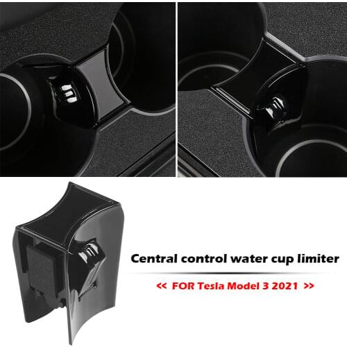 Console Water Cup Slot Slip Limit Clip Center ABS Cup Holder Limiter Automobile Accessories for Tesla Model 3 2021 Accessories