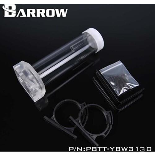 Barrow PBTT-WTW,DDC Pump retrofit kit,White Cover Transparent Tube 4 length,Pump Reservoir integrated set,for Water cooler tank
