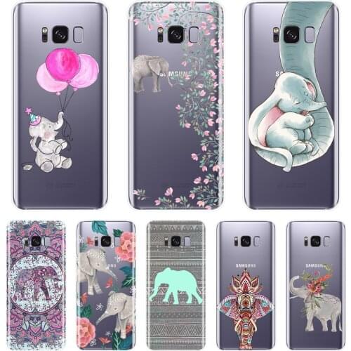 Phone Case For Samsung Galaxy S8 S9 Plus S5 S6 S7 Edge Soft Silicone Animal Elephant Back Cover For Samsung Galaxy Note 9 8 5 4