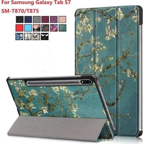 Cover Case with Pencil Holder for for Samsung Galaxy Tab S7 11'' 2020 Release Tablet Cover Flip Stand Model SM-870 SM-T875