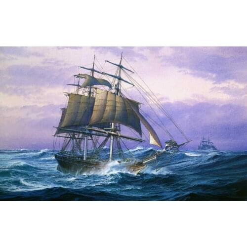 Home Office Decoration Living Room Art Wall Decor HD Prints Purple Sunset Waves Oil Painting Pictures Printed On Canvas