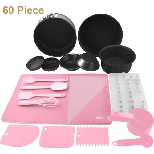 Bakeware Set Nonstick Baking Sets Cake Decorating Tools Mold for Baking Kitchen Pastry Mat Bakery Accessories 60pcs