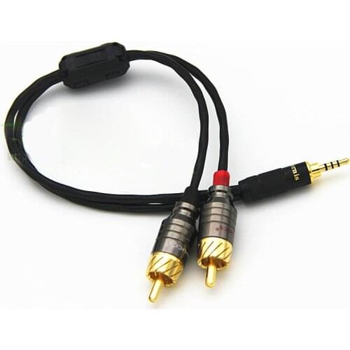 HIFI TRRS Balanced 2.5mm to 2 RCA Male Audio Cable For Cayin N5 Iriver AK240 AK380 AK120II Amp Onkyo DP-X1