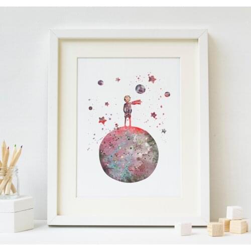 Canvas Pictures Home Decor Paintings The Little Prince Watercolor Wall Art Print Modern Nordic Poster Modular Bedside Background