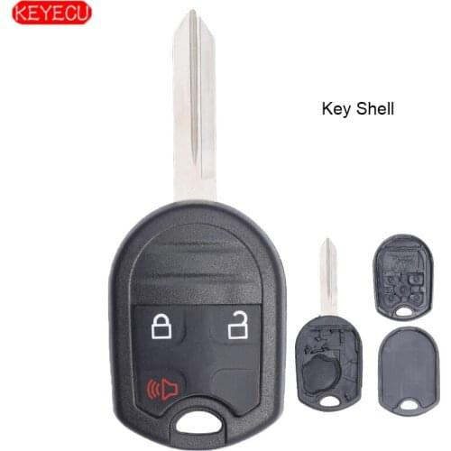 KEYECU 10PCS Remote Car Key Shell Case 3 Button Replacement for Ford Escape Focus Fiesta FCC: CWTWB1U793