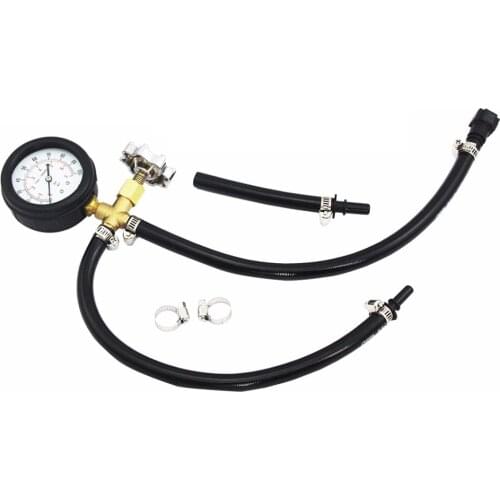 Quick Connected Fuel pressure gauge Fuel Injection Pump Pressure Tester Gauge With Valve 0 ~ 100PSI