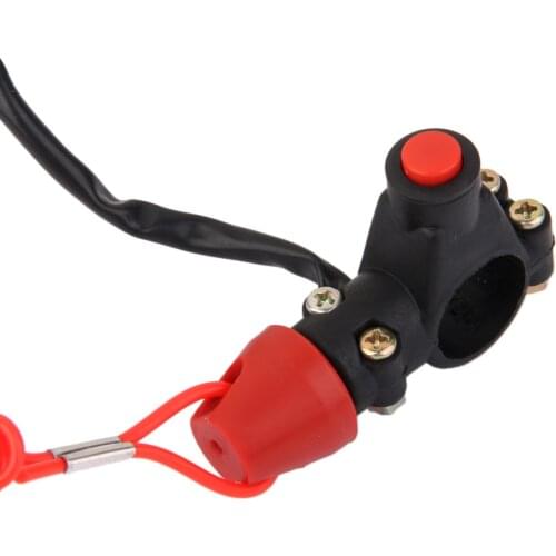 ATV Motorcycle Boat Tether Lanyard Emergency Kill Stop Engine Switch Push Button