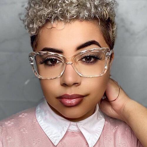 Optical Eyewear Square Style Women Anti Blue Light Glasses Clear Lens For Women Ultra-Light TR90 Office Casual Glasses Frames