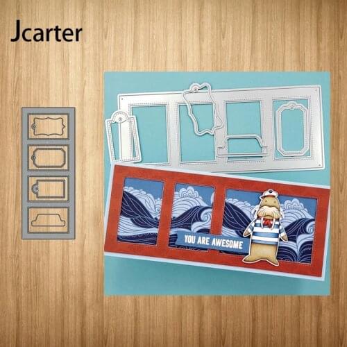 Rectangle Grid Lable New Design Metal Cutting Dies Craft Stencil Diy for Scrapbooking Handmade Card Make Shape Album Decor Model