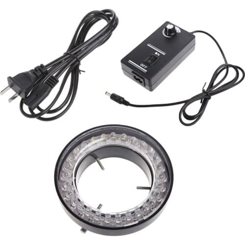 56 LED Adjustable Ring Light illuminator Lamp for stEREO ZOOM Microscope Dropship