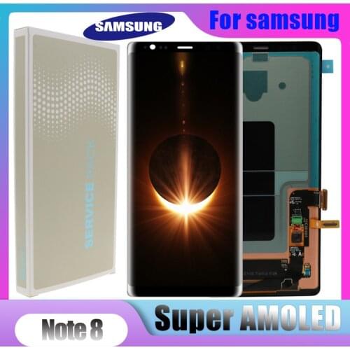 SUPER AMOLED 6.3'' note 8 LCD with Burn Shadow For SAMSUNG GALAXY Note8 N9500 N950F LCD Display Touch Screen Digitizer Assembly