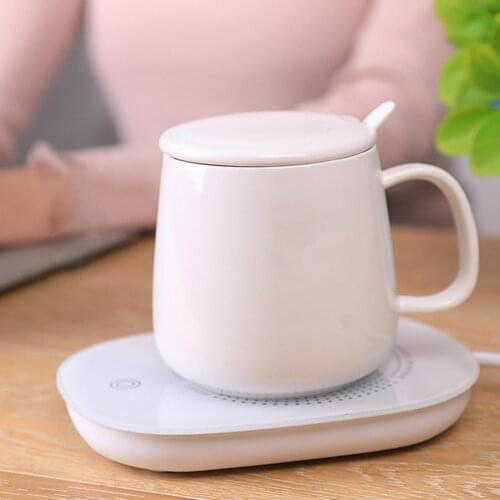 USB Powered Thermostatic Gravity Sensor Coaster Warmer Heating Cup Holder Mat