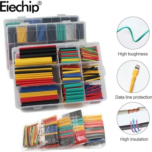 Heat Shrink Sleeving Tube Assorted Kit Electrical Connection Electrical Wire Wrap Cable Insulation Waterproof Shrinkage 2:1