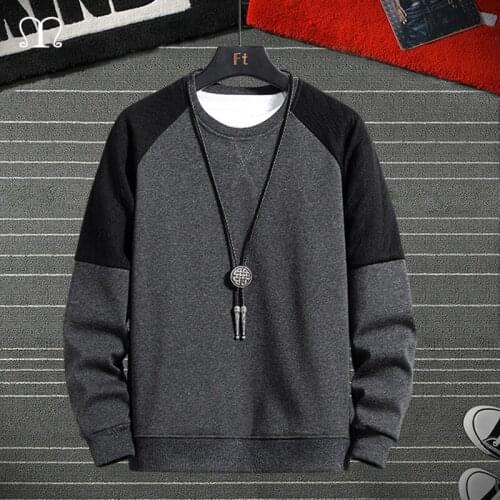 Hoodie Men Autumn Winter Fashion Harajuku Patchwork Casual Hoodies Male Loose Hip Hop Sweatshirt Mens Streetwear Sportswear Top