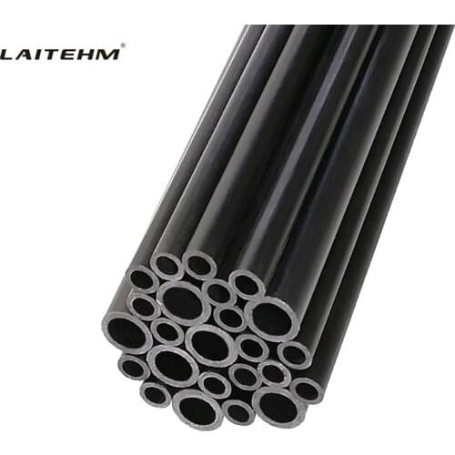 2pcs carbon fiber tube 1.8mm to 5mm hollow carbon fiber rod carbon tube aircraft fixed rod stiffener round tube