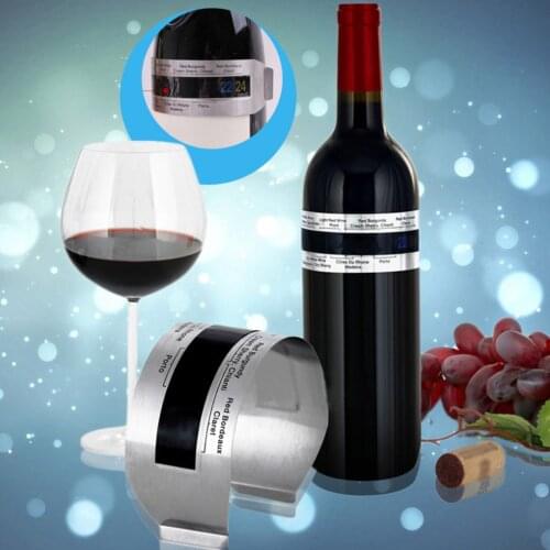 Wine Thermometer Clever Wine Bottle Snap Stainless Steel LCD Electric Red Wine Digital Thermometer Meter 4-24 Degree