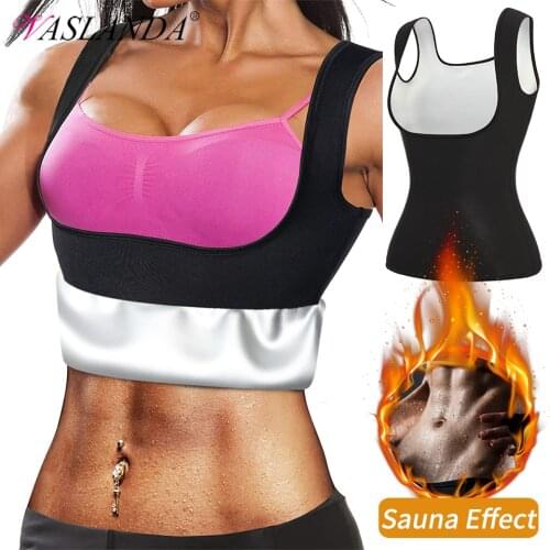 Women Sauna Shaper Waist Trainer Vest Slimming Body Shapewear Compression Shirt Sweat Suit Weight Loss Workout Tank Tops Corset