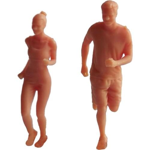 1/64 Scale Unpainted Couple Figurines Doll Resin Characters Model Toy Decor