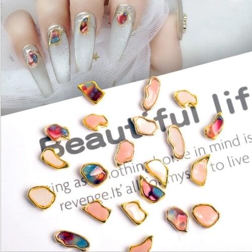 10pcs Nail Art Antique Shells Feature Irregular Shapes Jewelry For Nail Tips Decorations