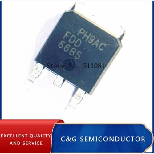 10PCS FDD6685 FDD 6685 MOS 30V/40A TO252
