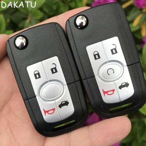 DAKATU Replacement Case Car Remote Fold Flip Key Fob Case 4/4+1 Button Shell Uncut Blade Fit For Buick LaCROSSE Remote shell