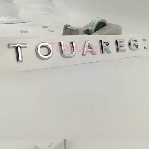 3D ABS Letters Emblem for TOUAREG Car Styling Middle Trunk Word Logo Badge Decoration Sticker Chrome Matte Black Glossy Black