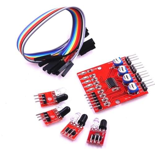 Four Way 4 Channel Infrared Detector Tracking Line Obstacle Avoidance Sensor Module Diy Smart Car Robot