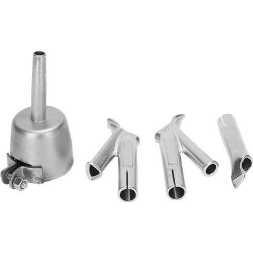 4pcs 5mm Speed Welding Nozzles For PVC Plastic Vinyl Hot Air-gun Round Triangular Welding Tip Titanium Alloy