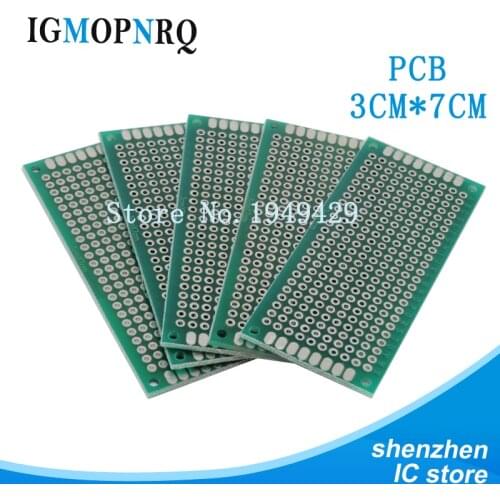 5pcs Double Side Prototype PCB 3*7CM diy Universal Printed Circuit Board 3x7cm