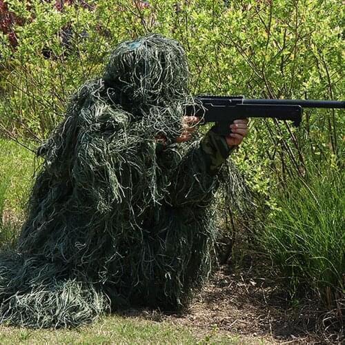 5Pcs/Set 3D Unisex Camouflage Suits Woodland Clothes Ghillie Suit For Hunting Army Military Tactical Set Kits