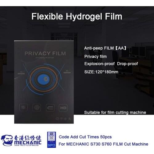 MECHANIC Best Quality 50pcs Anti-peep HD Matte Hydrogel Film For Film Cutting Machine Screen Front Privacy Film With Cut Times