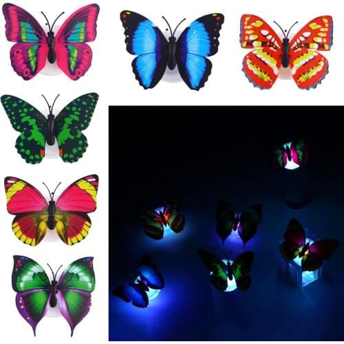 ABS Lovely Multi-Color Changing Beautiful Butterfly LED Night Light Lamp