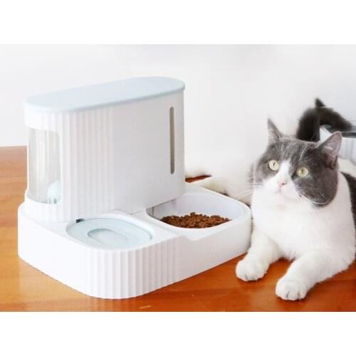 Automatic Cat Feeder and Drinker Large Capacity Pet Food Bowl Cat Bowl Dog Bowl Cat Water Fountain Pet Supplies